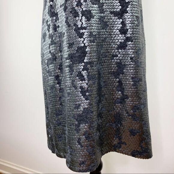 Laundry by Shelli Segal‎ Sequined Camo Gray Sheath Formal Cocktail Dress Sm - Picture 4 of 15